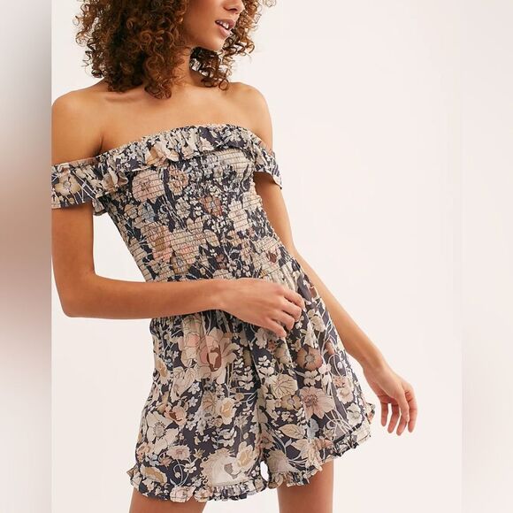 Spell & The Gypsy Amethyst Romper – Off-Shoulder Floral Boho, Size XS - Picture 1 of 7